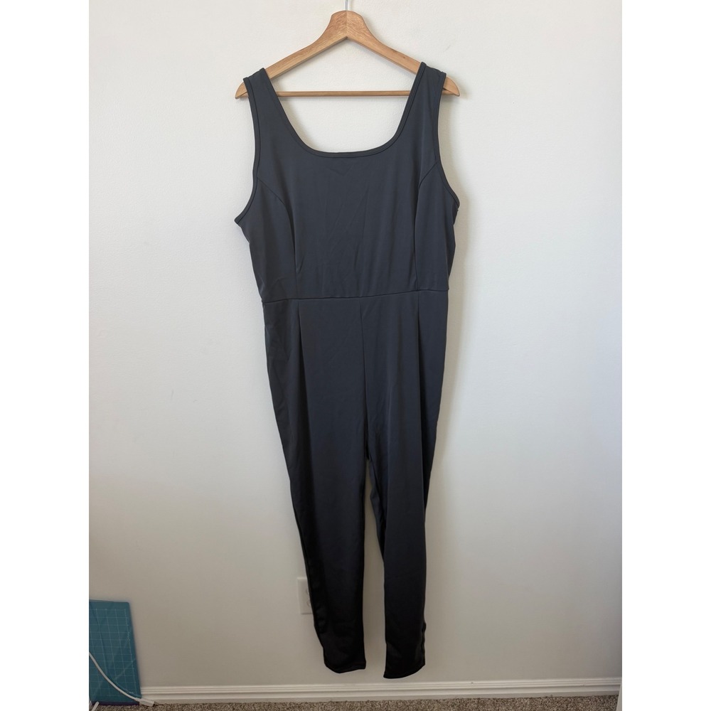 Women's Sleeveless Jumpsuit – Dark Gray/Black – Size 4XL – NWOT